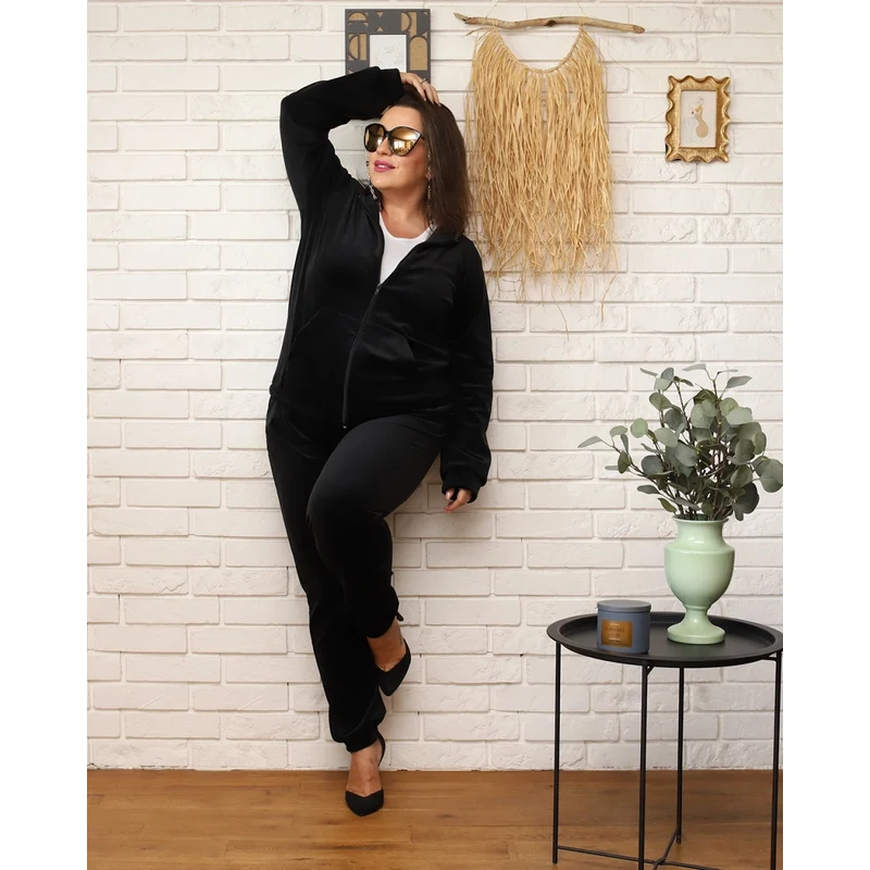 Resti Black womens tracksuit set PLUS SIZE 65208035