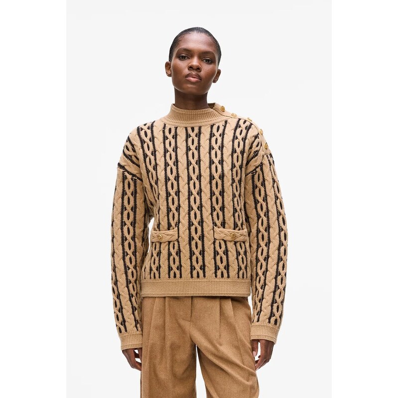 Sveter s prímesou vlny Karl Lagerfeld 65234066