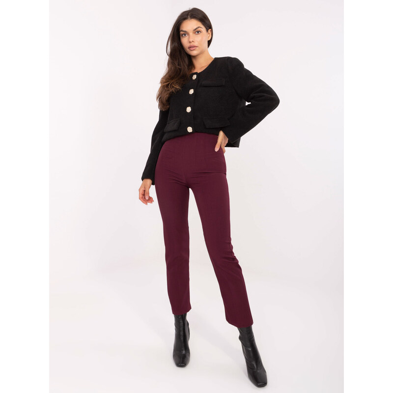 RUE PARIS Trousers-IT-SP-FL9069.00-burgundy 65207587