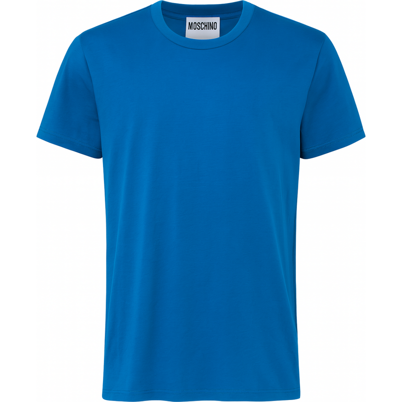 MOSCHINO COUTURE Back Logo Blue tričko 65210587