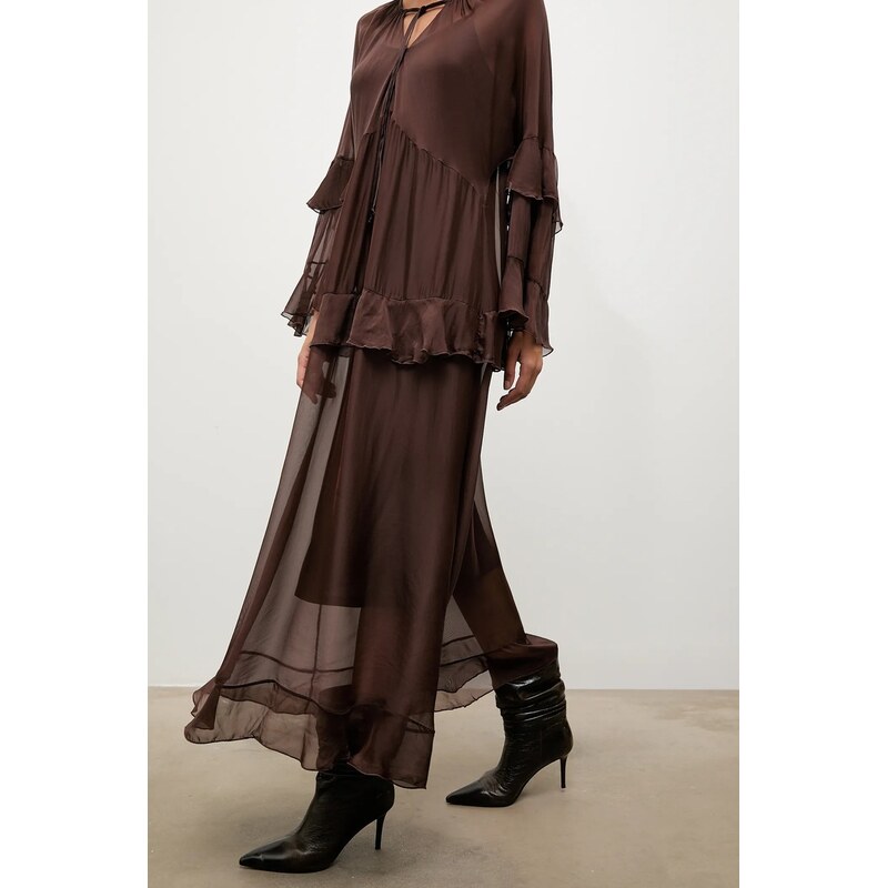 Hodvábne šaty Answear.LAB 65210946