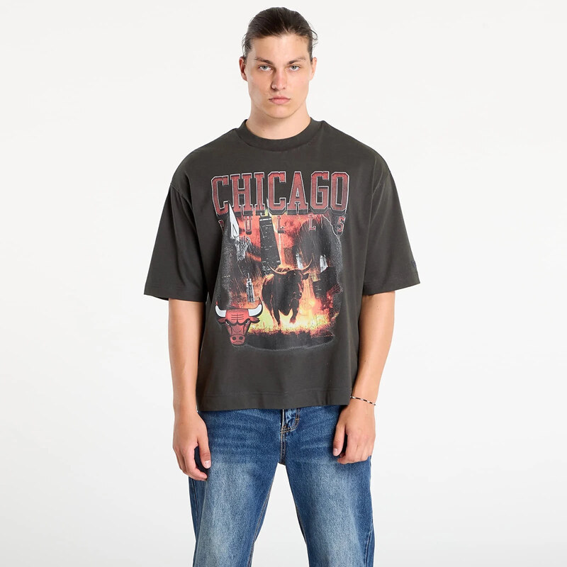 Tričko New Era NBA Washed Graphic Chicago Bulls UNISEX Heather Gray M 65160346