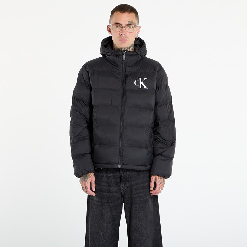 Bunda Calvin Klein Jeans Ls Nylon Monogram Pu Jacket Black L 65212730