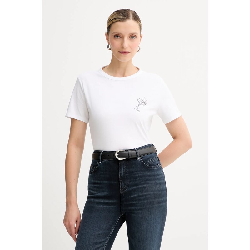 Bavlnené tričko BOSS Orange C_Elogo_crystal1 65212515