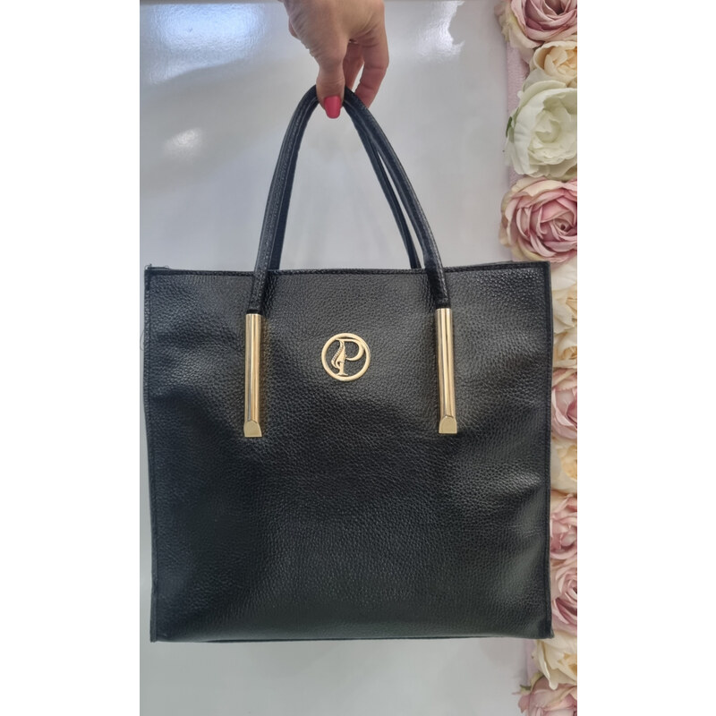E-shop Katrins Fashion Čierna kabelka do ruky Prestige