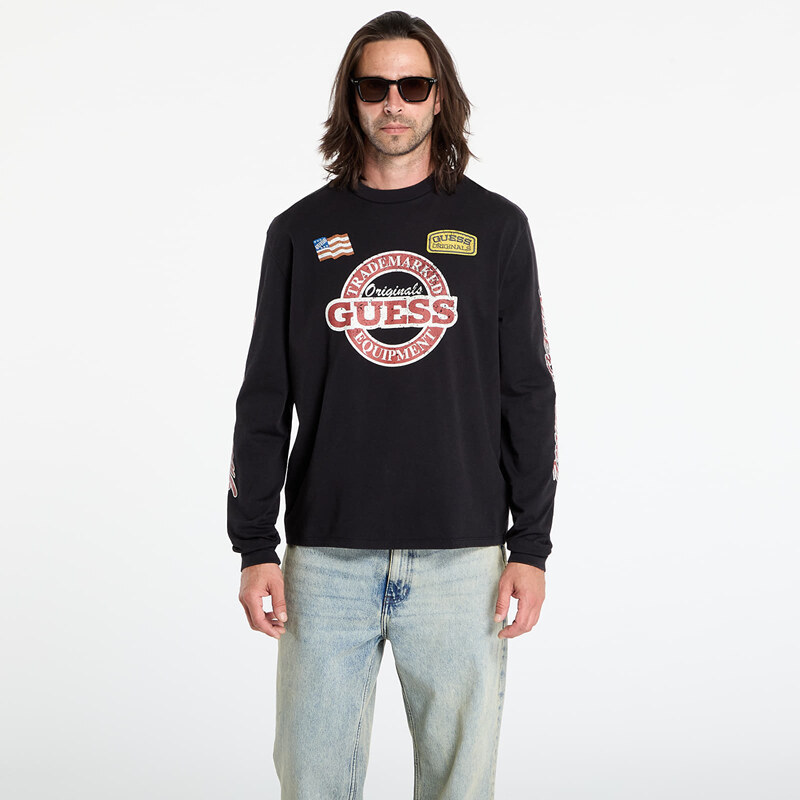 Tričko Guess Originals Cn Ls Int Race Tee Black M 65212971