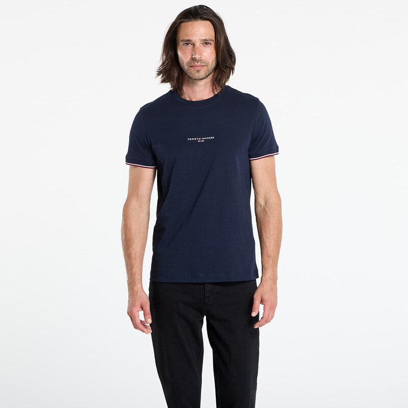 Tričko Tommy Hilfiger Tommy Logo Tipped Tee Blue XL 65577499