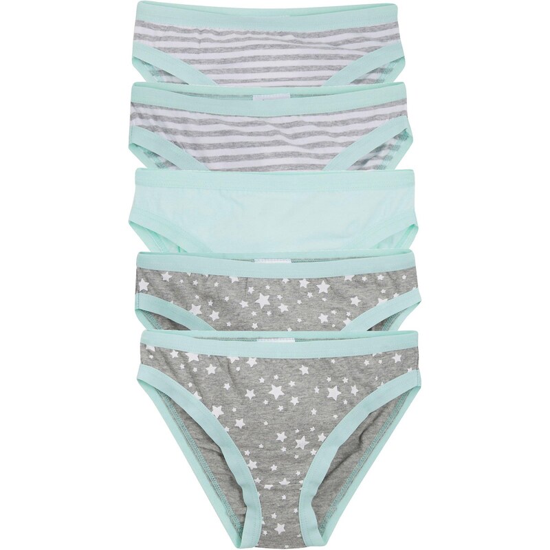 bonprix Nohavičky s mäkkou bavlnou (5 ks v balení), farba šedá 44733332