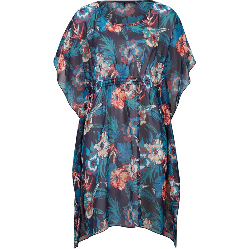 bonprix Dlhá plážová tunika z ľahkého šifónu, farba modrá 44981905