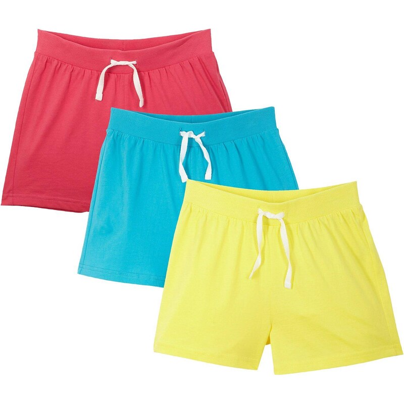 bonprix Dievčenské šortky (3ks v balení), farba modrá 44738582