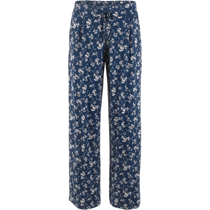 bonprix Palazzo nohavice z viskózového mixu, farba modrá 44742488