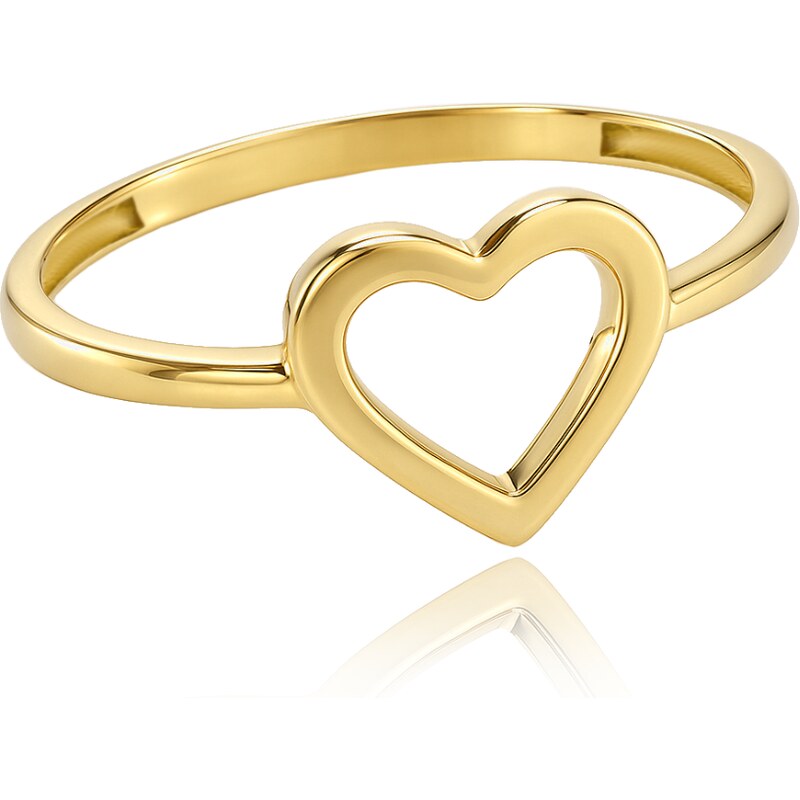 OLIVIE MINET Elegantní zlatý prsten srdíčko Au 585/1000 65013902