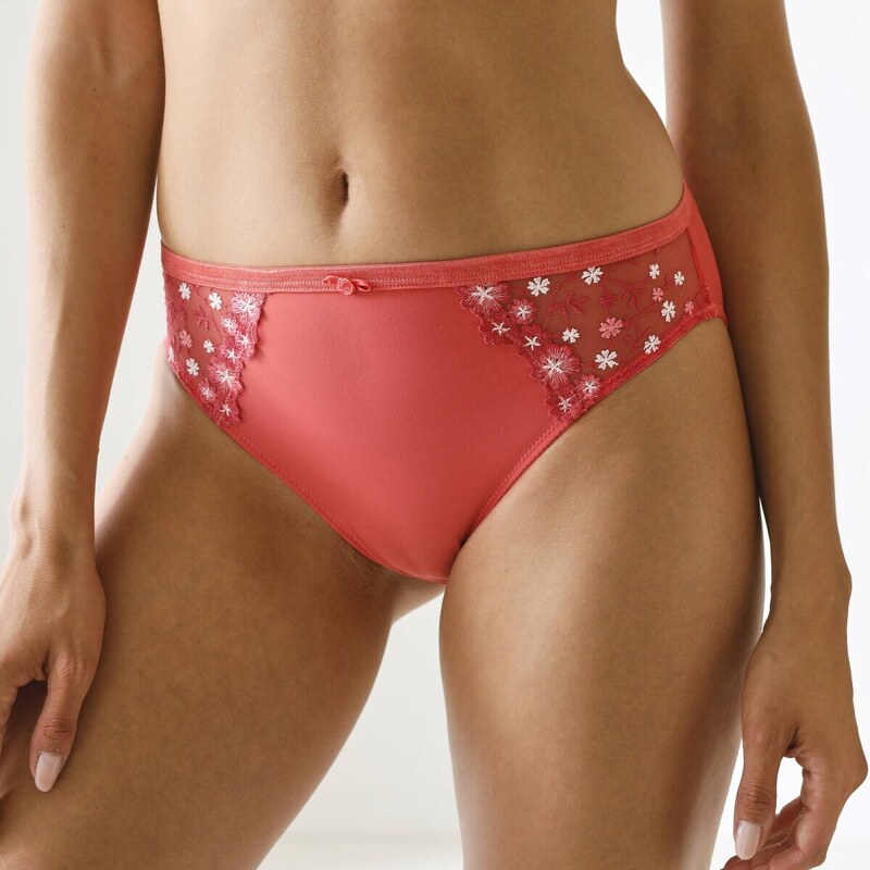 Súprava 2 midi nohavičiek Oliena z mikrovlákna a vyšívaného tylu 61916429