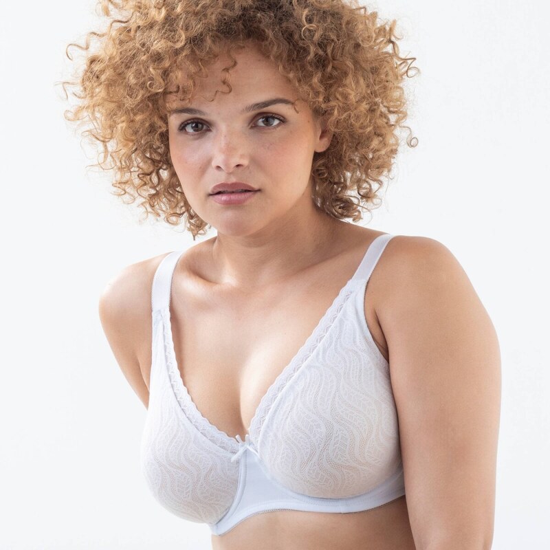 Zmenšujúca podprsenka zo strečovej čipky s dvojfarebným efektom, s 65218536