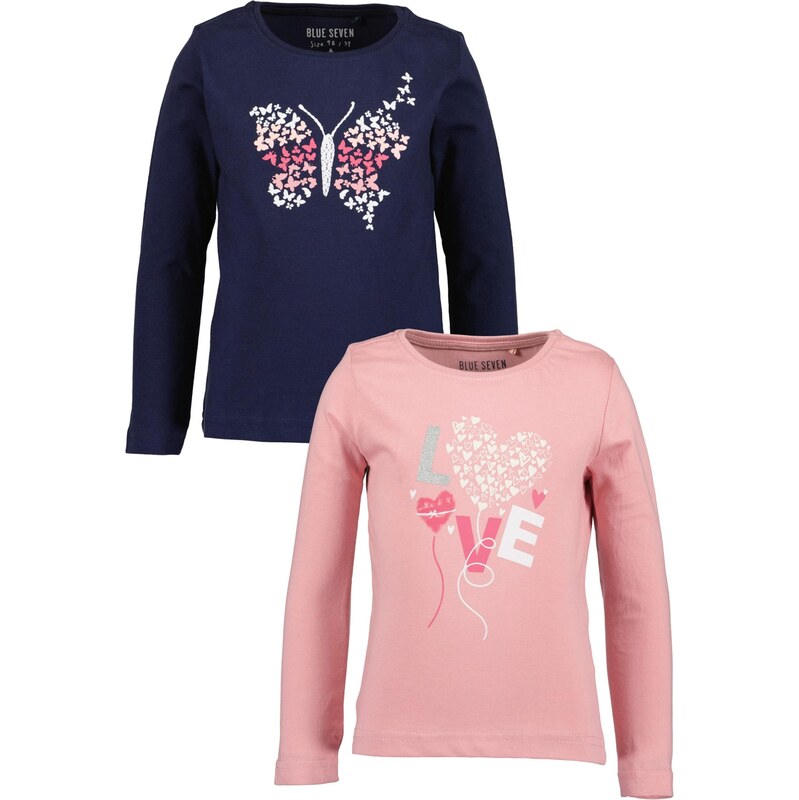 BLUE SEVEN Tričko námornícka modrá / ružová / ružová / biela 66201095