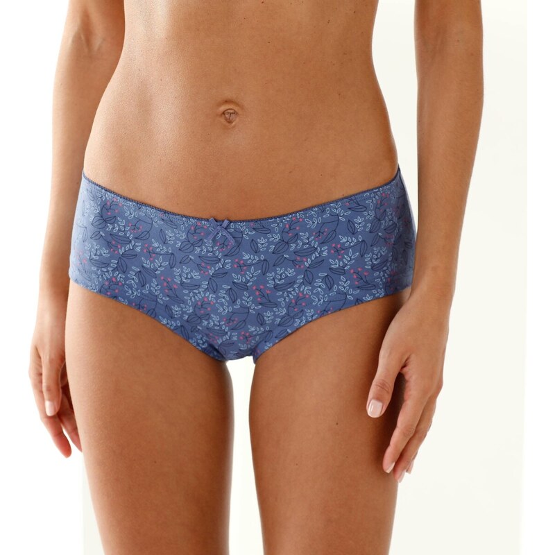 Súprava 4 shorty nohavičiek s potlačou páva modrá 048 Blancheporte 65218859