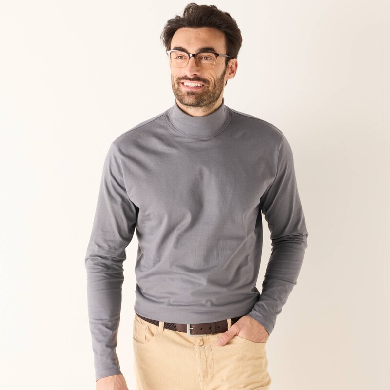 Tričko s rolákom a dlhými rukávmi sivá 086 Blancheporte 65218946