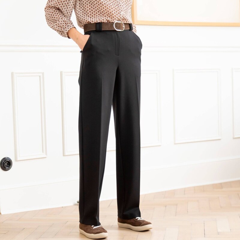 Rovné nohavice z úpletu Milano čierna 052 Blancheporte 65218993