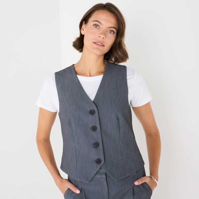 Vesta na gombíky sivý melír 054 Blancheporte 65219142