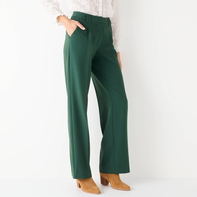 Široké splývavé nohavice jedľová 054 Blancheporte 65219166