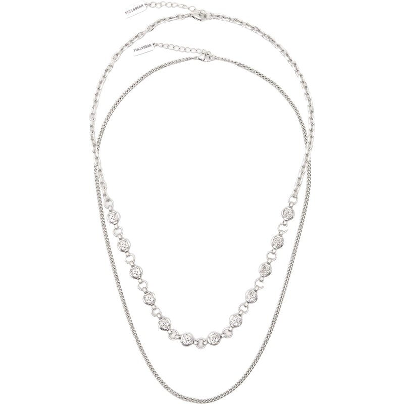 Pull&Bear Retiazka strieborná 65662296