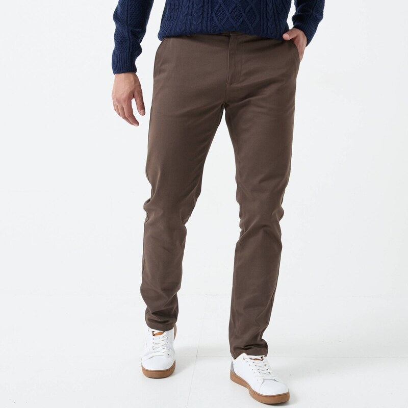 Chino nohavice s pružným pásom gaštanová 044 Blancheporte 65219266