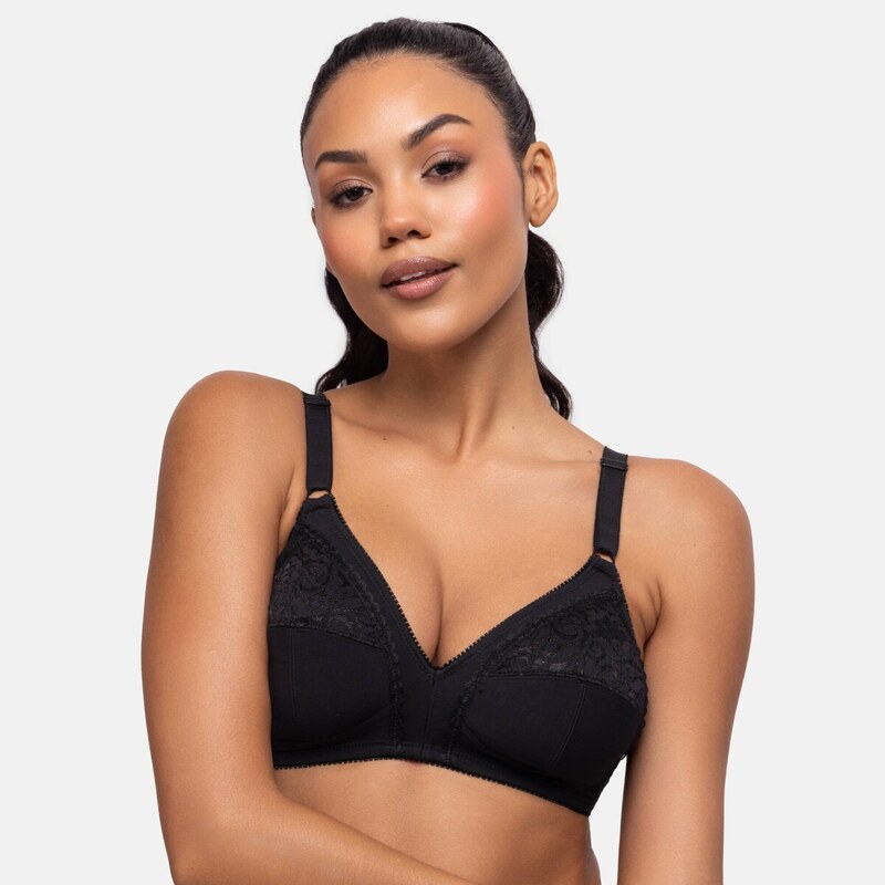 Bavlnená podprsenka Monica Dorina, bez kostíc čierna 105 Blancheporte 65219294