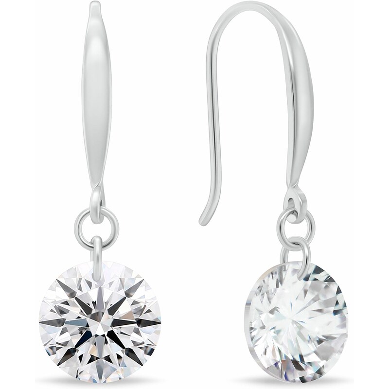 Brilio Silver Strieborné visiace náušnice so zirkónmi EA1203W 66579111