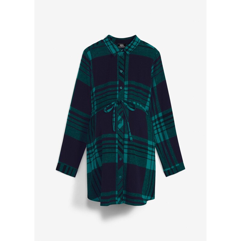 bonprix Materská blúzka z bavlneného flanelu, farba modrá 45853561