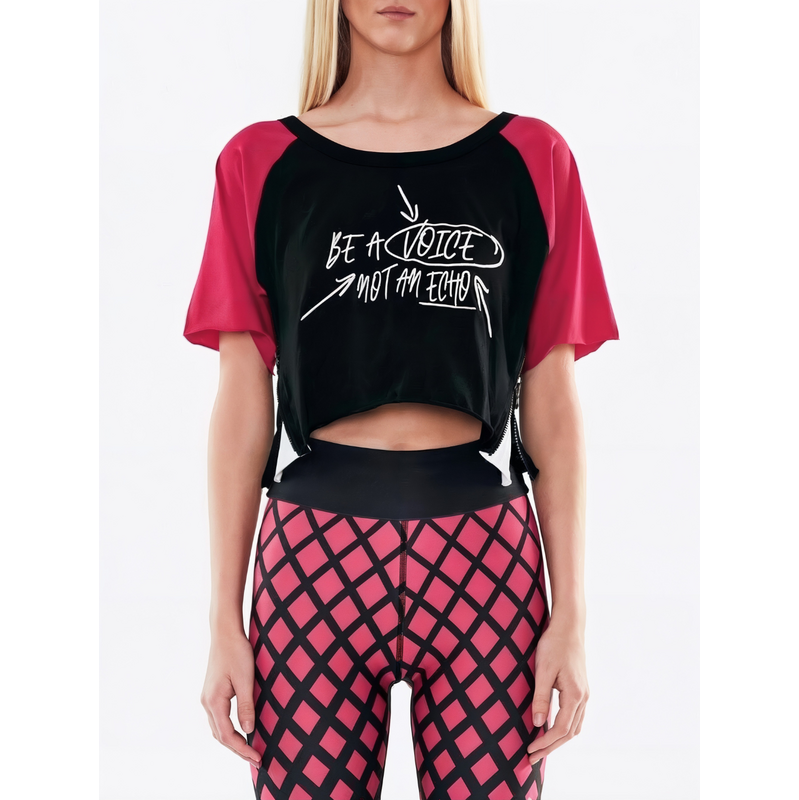 #VDR Voice Black Crop Top 65232574