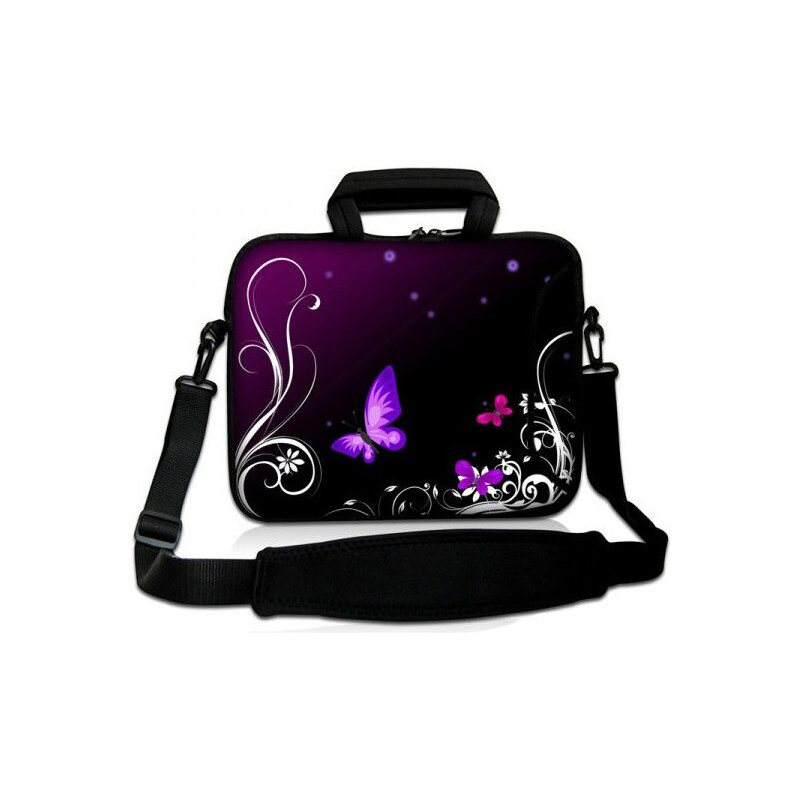 Taška cez rameno Huado do 17.4 Purpurové motýle 65220796