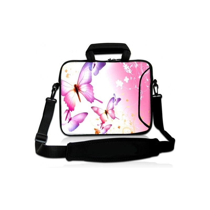 Taška cez rameno Huado do 17.4 Ružové motýle 65220812