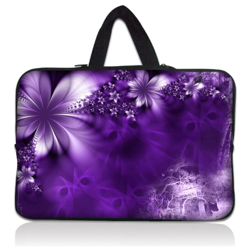 Taška Huado na notebook do 14.4 Fialové kvety 65220908