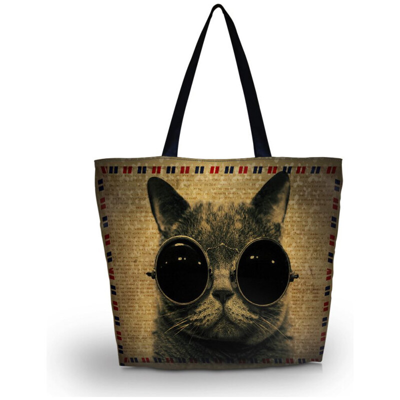 Nákupná a plážová taška Huado - Mačka 65221088