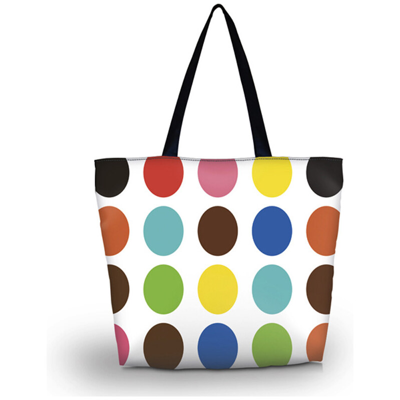 Nákupná a plážová taška Huado - Polka dots 65221079