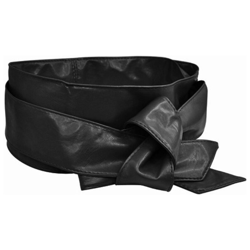 Lifestyle Dámský čierny široký opasok z koženky 65221121