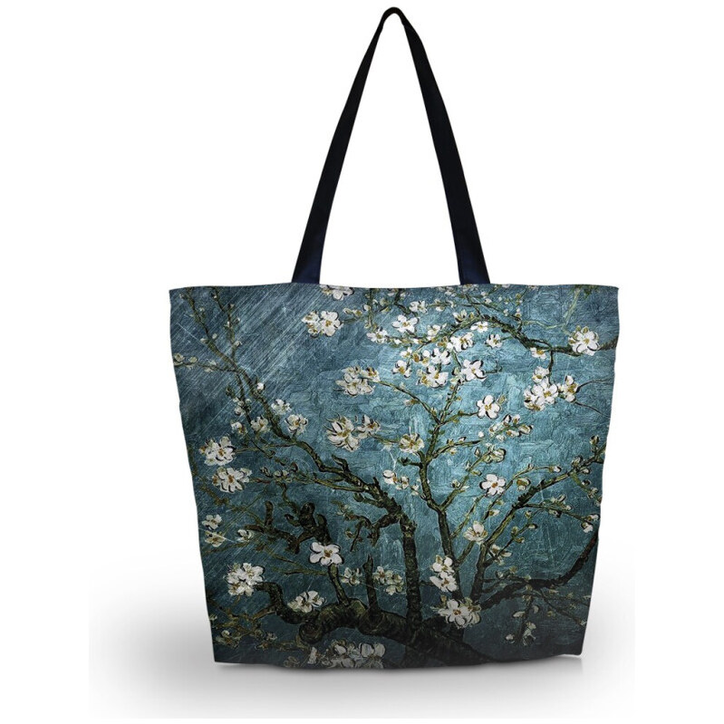 Nákupná a plážová taška Huado - Modrá čerešňa 65221203