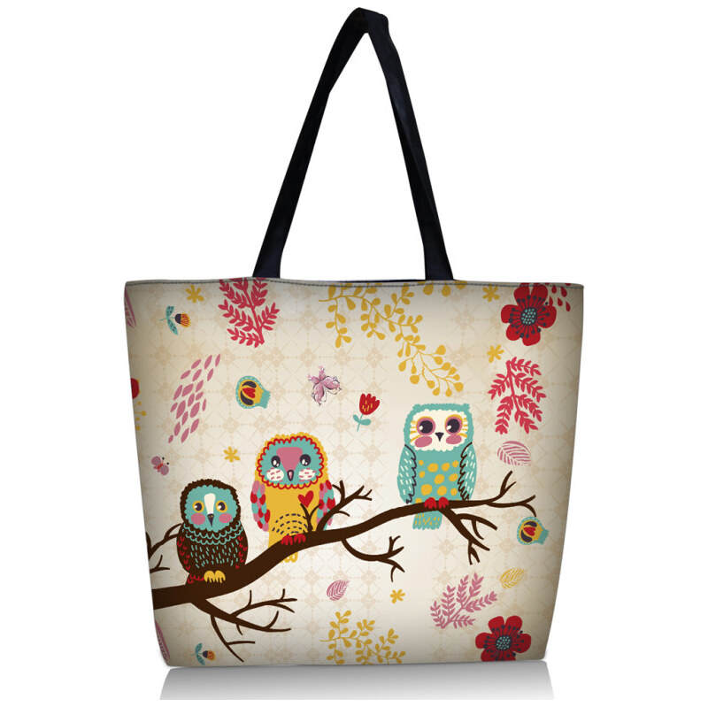 Nákupná a plážová taška Huado Sovy na strome 65221200