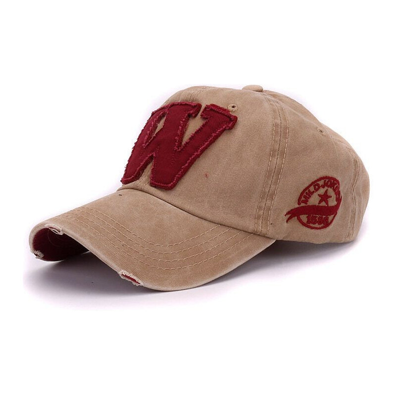 ANG-E šiltovka s nápisom W béžová 65221556