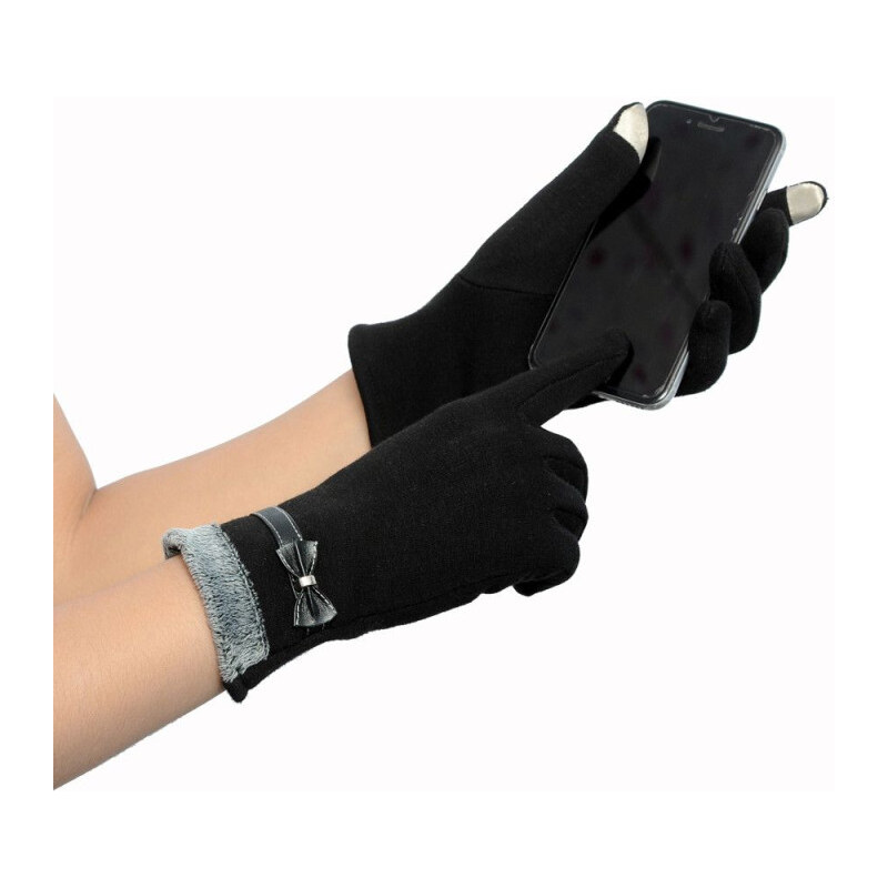 Cixi Dámske elegantné rukavice čierne 65221644