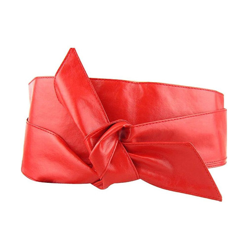 Lifestyle Dámský červený široký opasok z umelej kože 65221679