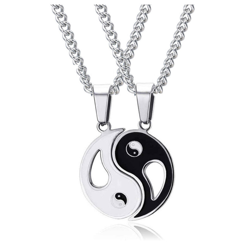 Impress Jewelry Oceľové prívesky pre dvoch Tai chi symbol 65221750