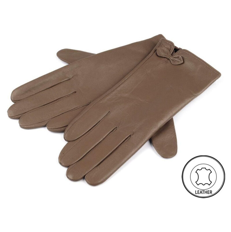 Cixi Dámské kožené rukavice hnedé L 65221788