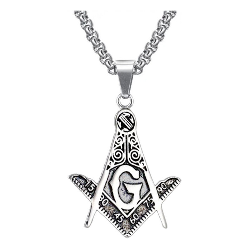 Impress Jewelry Oceľový prívesok rád slobodných murárov 65221837