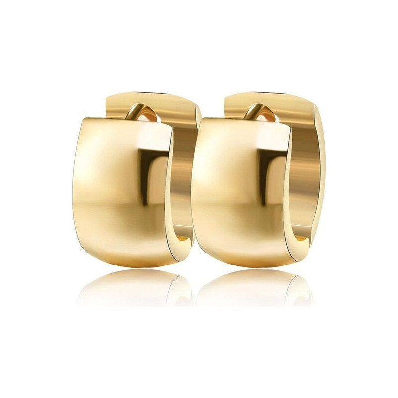 Impress Jewelry Oceľové Náušnice kruhy smoot Zlaté 65221926
