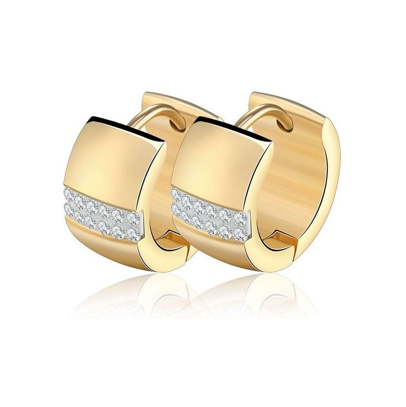 Impress Jewelry Oceľové Náušnice kruhy Loius Zlaté 65221931