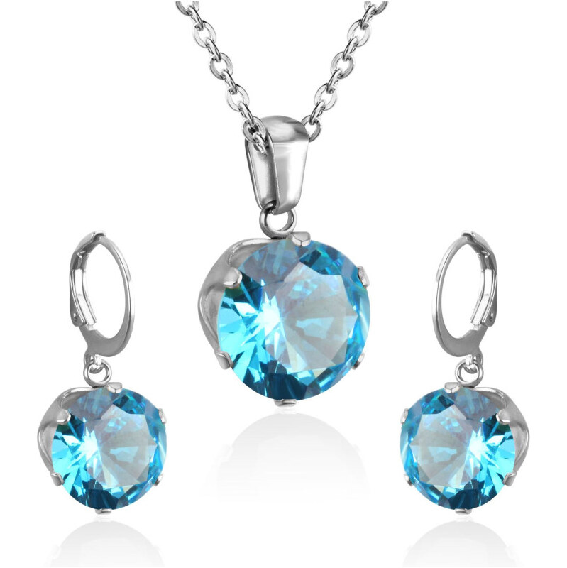 Impress Jewelry Súprava šperkov z chirurgickej ocele tyrkys 65221982