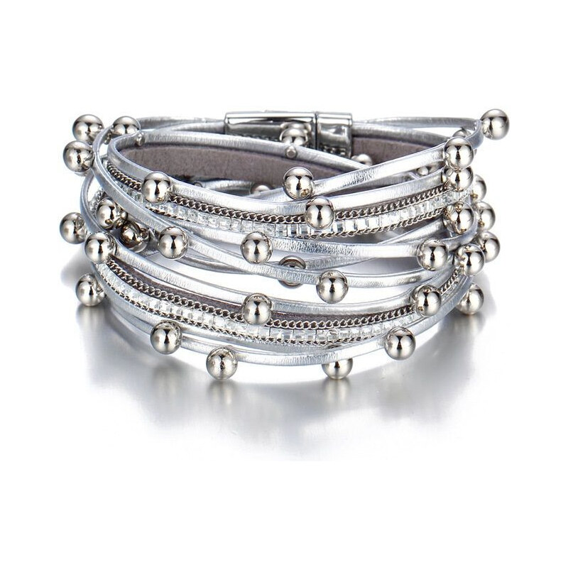 Lodestar Metalický náramok na ruku strieborný 65221999