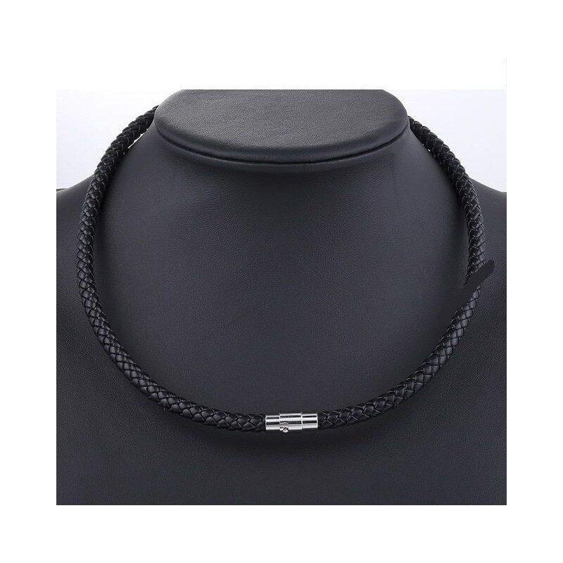 Lodestar Kožený pletený náhrdelník - 6mm 65222033