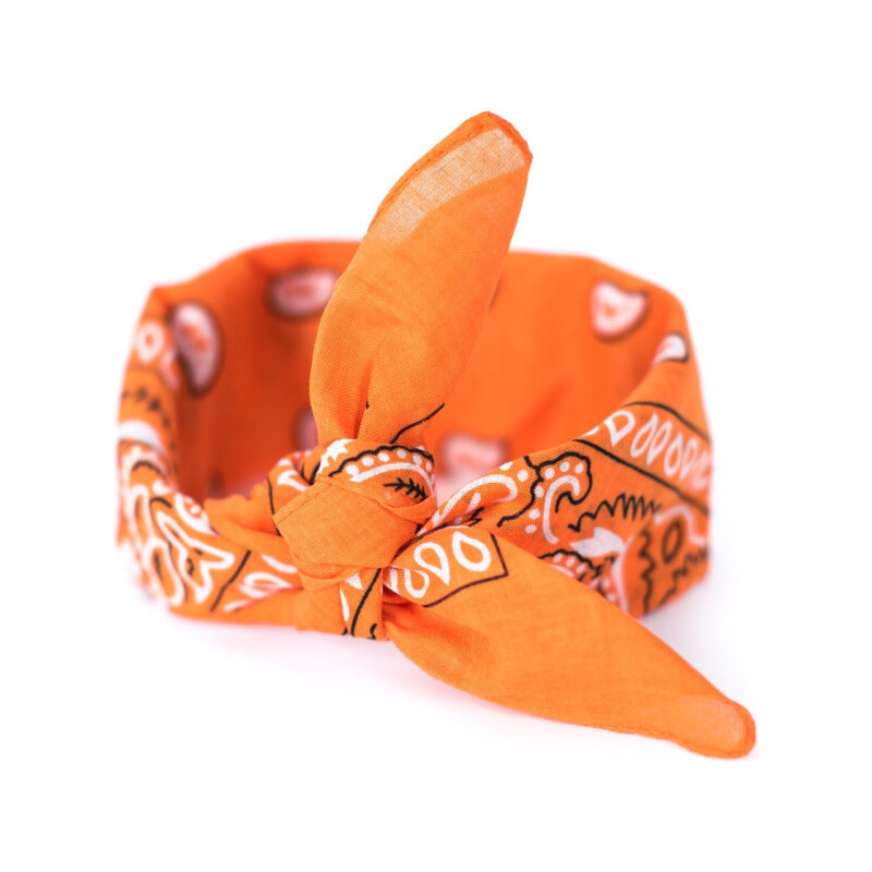 Artofpolo Šatka Bandana Classic rebel Oranžová 65222063